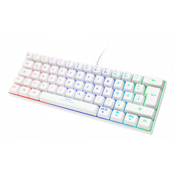 WHITE LINE WK85R Mechanical 60% keyboard, RGB, Red switches, DE layout GAM-075-W-DE