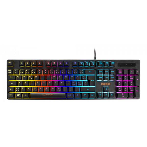 DELTACO GAMING DK310 Mechanical keyboard, Red switches, RGB, black GAM-112
