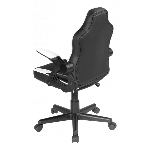 DELTACO GAMING DC120W Junior Gaming Chair, PU-leather, Black/White GAM-130-BW