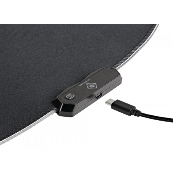 DELTACO GAMING DFP430 RGB Floorpad, 110x110cm, black GAM-138