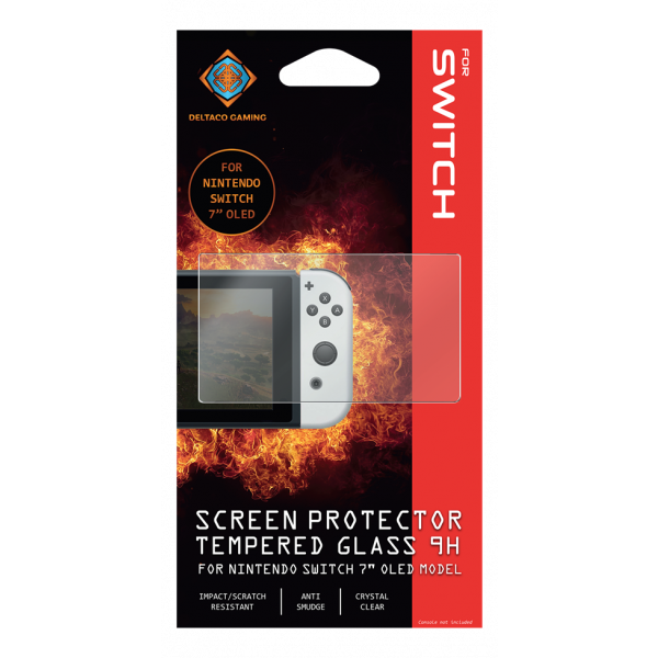 DELTACO GAMING Nintendo Switch OLED 7" screen protector, 0.33 mm, 9H GAM-151