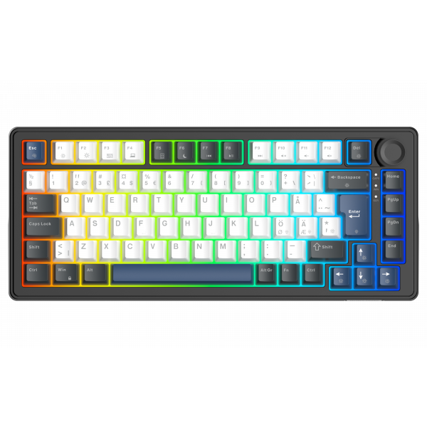 Möt DK480 – ett premium mekaniskt gamingtangentbord i 75%-format, utvecklat för gamers, kreatörer och tangentbordsentusiaster som ställer höga krav på både prestanda och komfort.Med en 5-lagers gasket-konstruktion erbjuder DK480 en mjukare och mer förfina