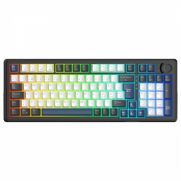 Möt DK490 – ett premium mekaniskt gamingtangentbord i 96%-format, utvecklat för gamers, kreatörer och tangentbordsentusiaster som ställer höga krav på både prestanda och komfort.Med en 5-lagers gasket-konstruktion erbjuder DK490 en mjukare och mer förfina
