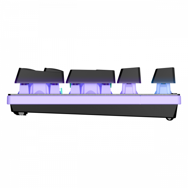 Ta din setup till nästa nivå med detta stilrena gamingtangentbord, designat för både konkurrenskraftigt gaming och vardaglig användning. Med livfull RGB-belysning, responsiva membranknappar och en borstad frontpanel i aluminium erbjuder det den perfekta b