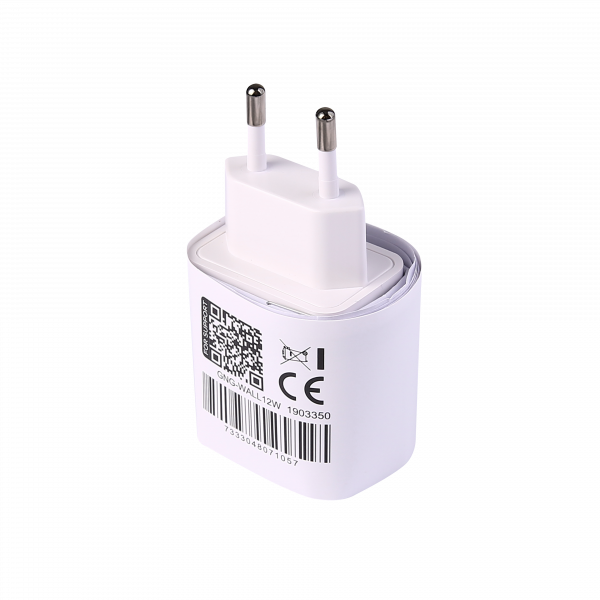 USB-A wall charger, 1x USB-A, 12 W, refill for display GNG-WALL12W