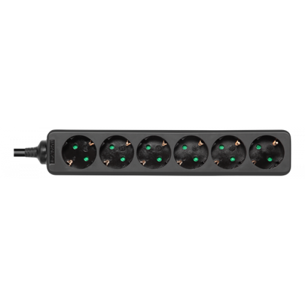 DELTACO outlet 6xCEE 7/3 1xCEE 7/7 10m black GT-0623