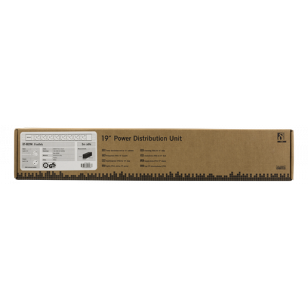 DELTACO Grenuttag med 8xCEE 7/4 uttag, 1xCEE 7/7, petskydd, vit GT-8629W
