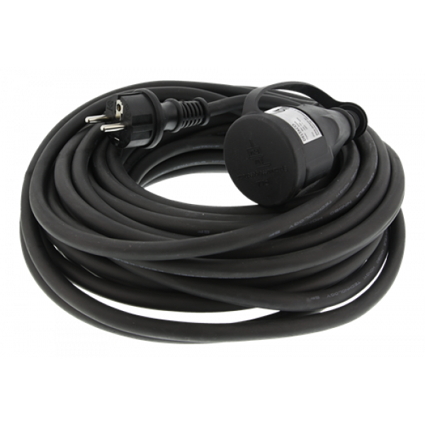 DELTACO Extension cord IP44 H07RN-F 3G1.5 20M, black color GT-981