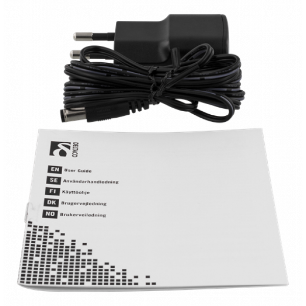 DELTACO PRIME HDMI-splitter, 1in, 2 ut, HDMI 2.0, 4K, UHD, svart HDMI-245