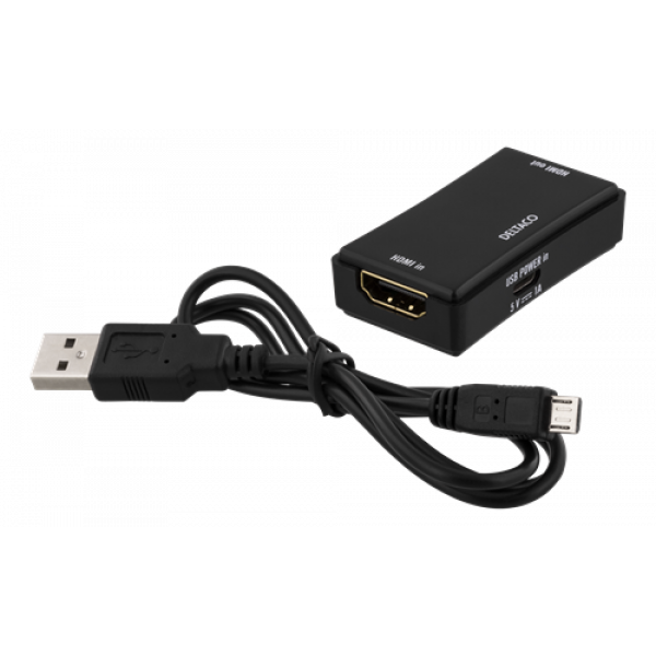 DELTACO HDMI-förlängare, Ultra HD30/60Hz,40/25m, HDCP 2.2, svart HDMI-7036