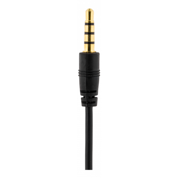 DELTACO headset, sluten, 32 Ohm, 1x3,5mm 4-pin, 1,8m, svart/röd