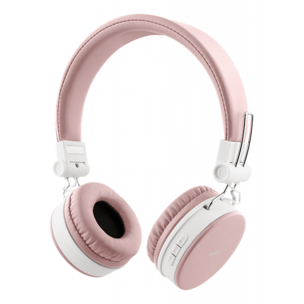 STREETZ Vikbart on-ear BT headset, 3.5 mm, rosa HL-BT402