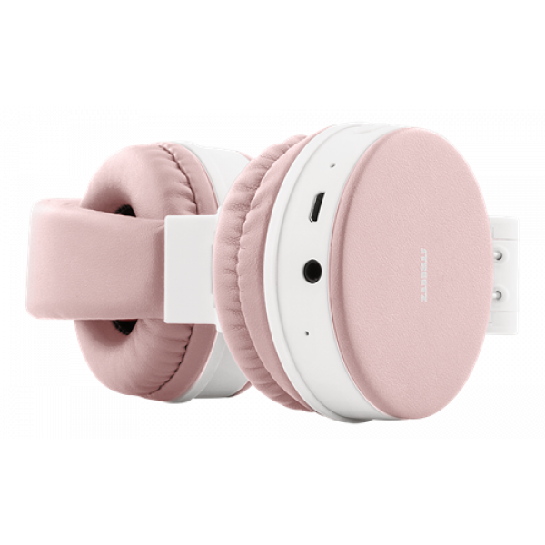 STREETZ Vikbart on-ear BT headset, 3.5 mm, rosa HL-BT402