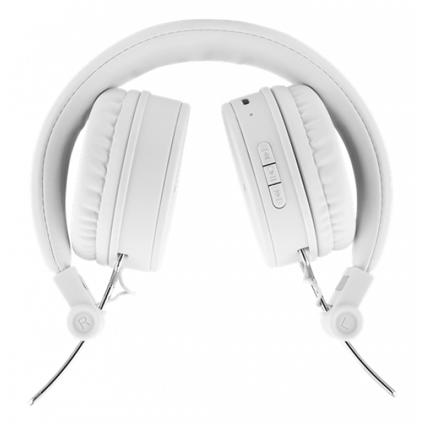 STREETZ Vikbart on-ear BT headset, 3.5 mm, vit HL-BT403