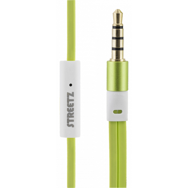 STREETZ In-ear hörlurar med mikrofon, media/svarsknapp, 3.5 mm, trasse HL-W105