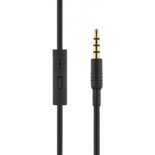 STREETZ headset for smartphone, microphone, 1-button, 1,5m, black HL-W200