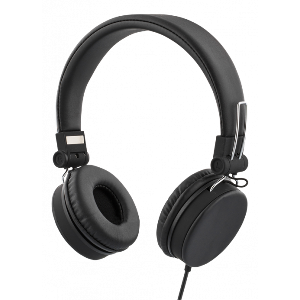 STREETZ headset for smartphone, microphone, 1-button, 1,5m, black HL-W200