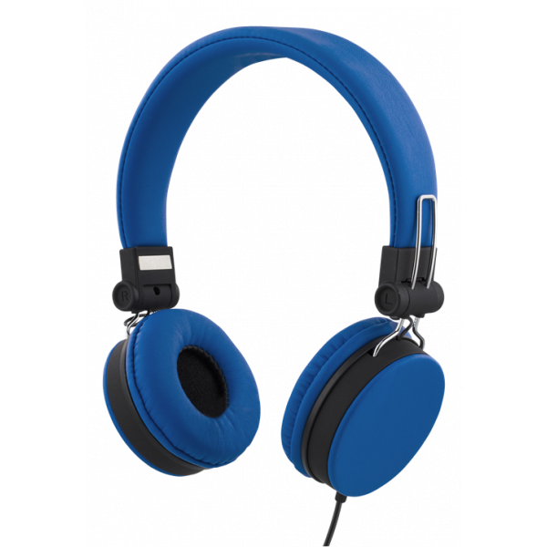 STREETZ headset for smartphone, microphone, 1-button, 1,5m, blue HL-W201