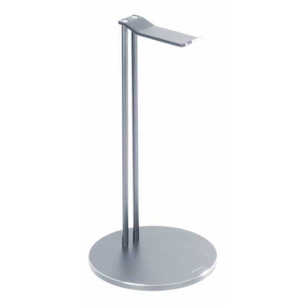 DELTACO Universell Hörlursstativ, aluminium, glidskydd, silver HLS-101