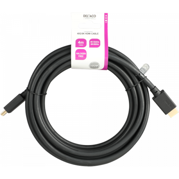DELTACO ULTRA High Speed HDMI-cable, 48Gbps, 4m, black HU-40-LSZH