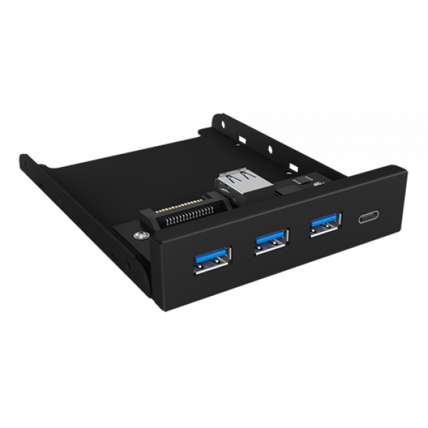 ICY BOX 3.5" Front with USB 3.0 Type-A and Type-C™ hub IB-HUB1418-I3