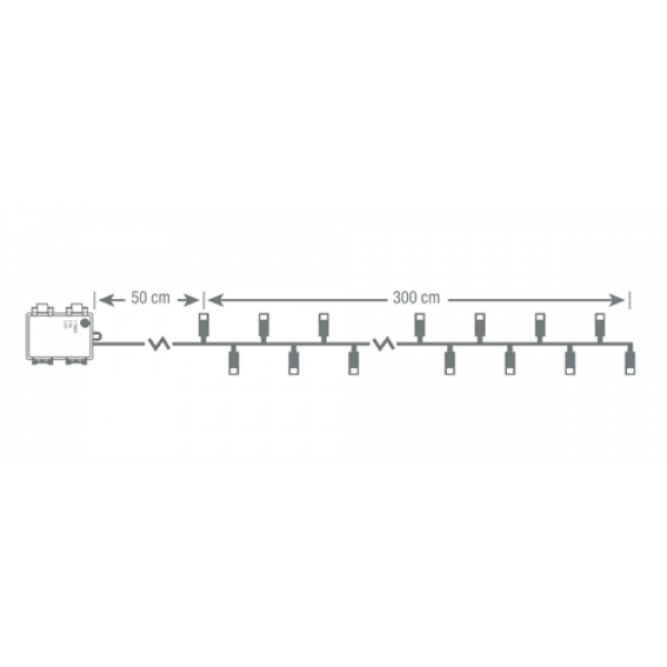 LED ljusslinga 3m 40 dioder inomhus/utomhus LGT-105