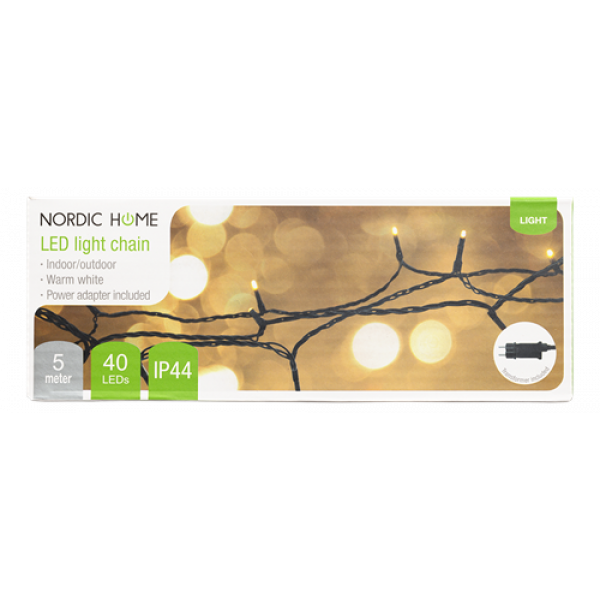 LED ljusslinga 5m 40 dioder inomhus/utomhus LGT-107