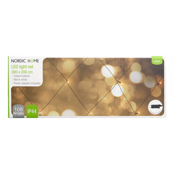 LED ljusnät 300x200cm 108 dioder inomhus/utomhus LGT-127