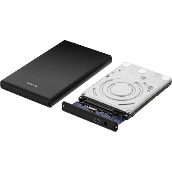 Externt kabinett 2.5" SATA USB 3.0 Deltaco Svart
