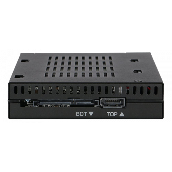 ICY DOCK 2x 2.5" to 1x 3.5" bay mobile rack SATA/SAS metal trayless MB522SP-B