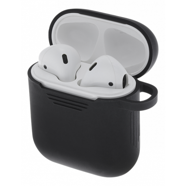 DELTACO AirPods silicone case, black MCASE-AIRPS001