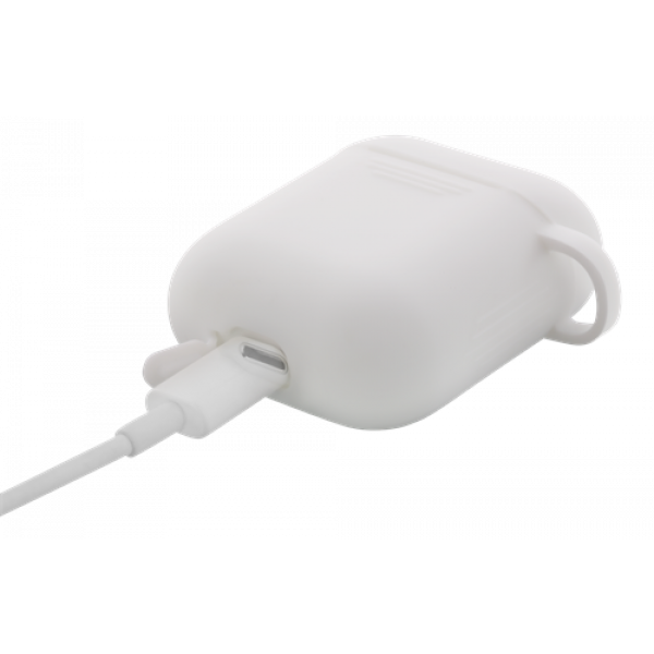 DELTACO AirPods silicone case, white MCASE-AIRPS002