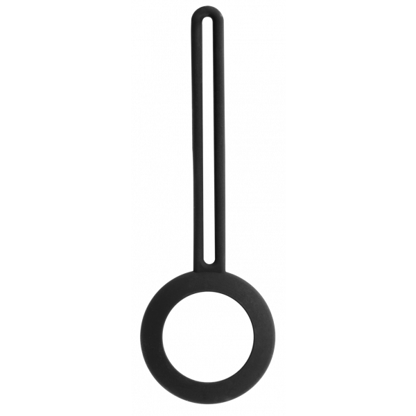 DELTACO Apple AirTag case, silicone, hanger, black MCASE-TAG13