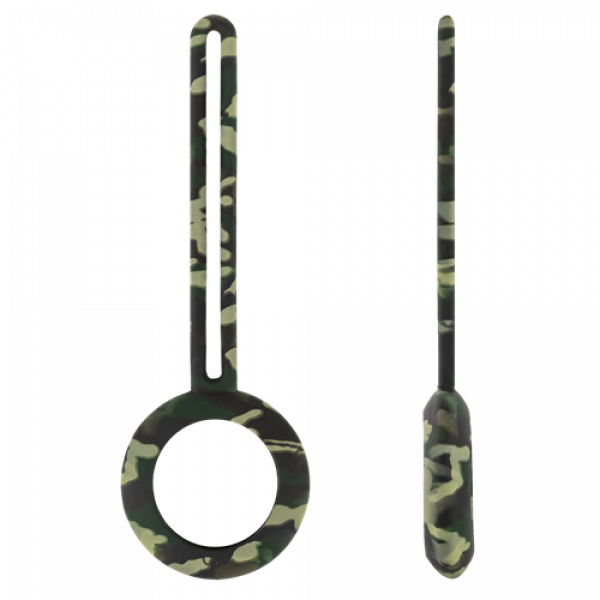 DELTACO Apple AirTag case, silicone, hanger, camouflage MCASE-TAG15