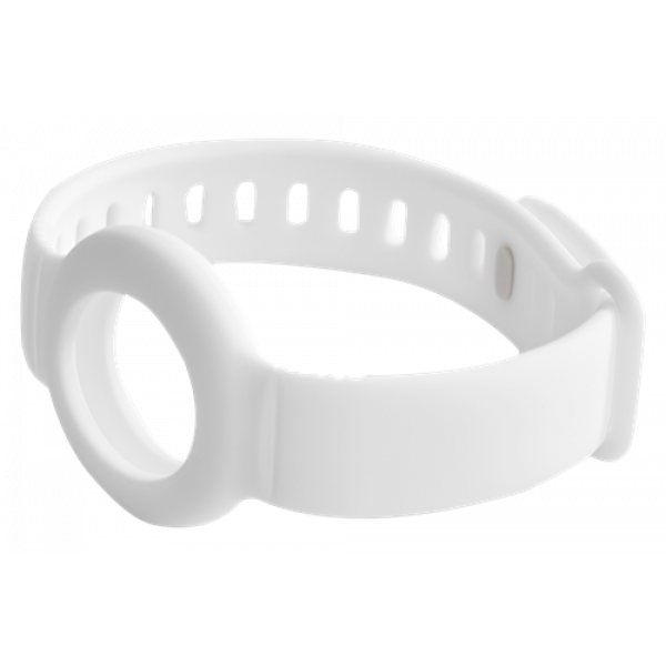 DELTACO Apple AirTag silicone wristband, white MCASE-TAG17