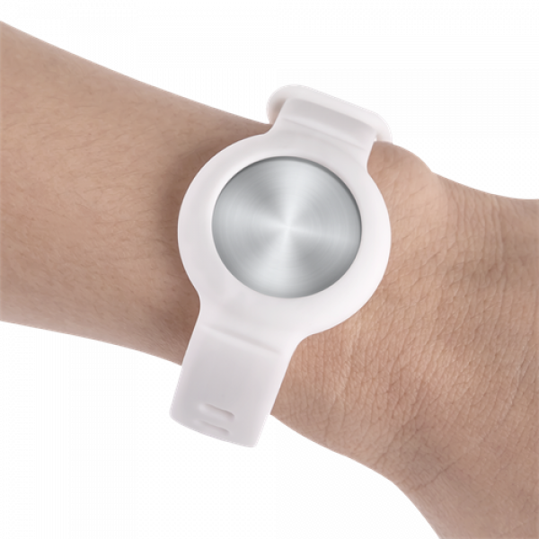 DELTACO Apple AirTag silicone wristband, white MCASE-TAG17