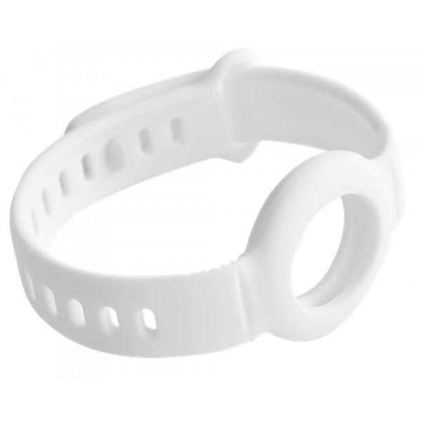 DELTACO Apple AirTag silicone wristband, white MCASE-TAG17