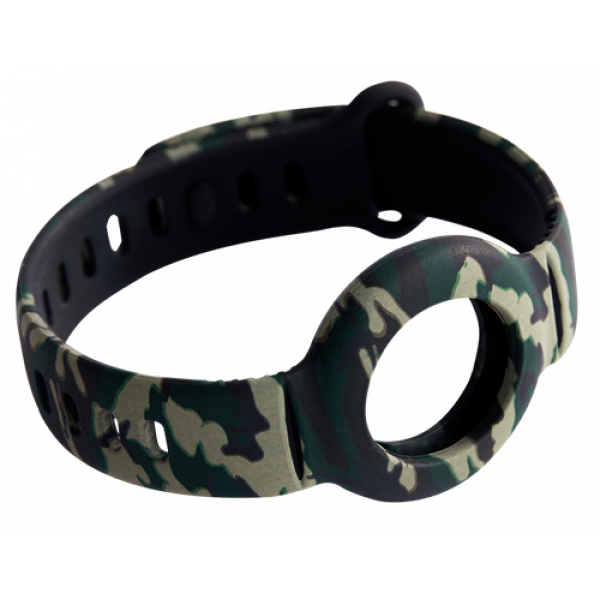 DELTACO Apple AirTag silicone wristband, camouflage MCASE-TAG18