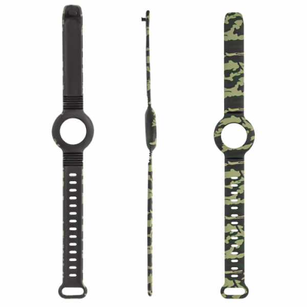 DELTACO Apple AirTag silicone wristband, camouflage MCASE-TAG18