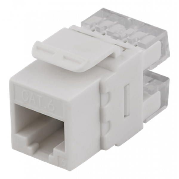 DELTACO UTP Cat6 Keystone kontaktdon, 180 grader, "Tool-free"