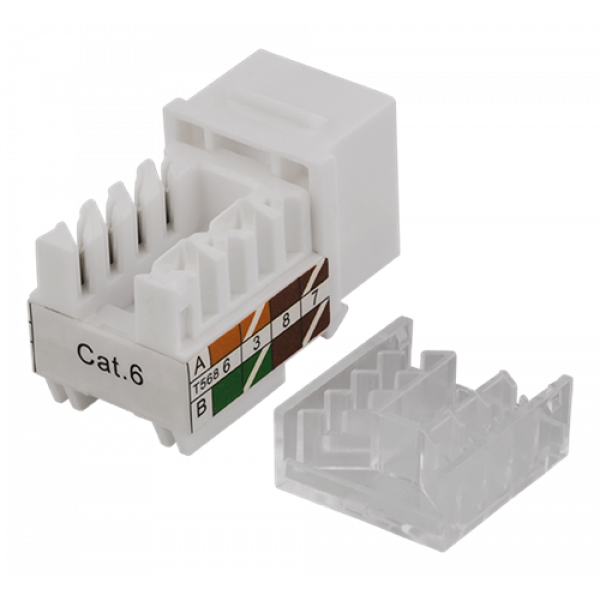 DELTACO UTP Cat6 Keystone kontaktdon, 90 grader, "Tool-free"