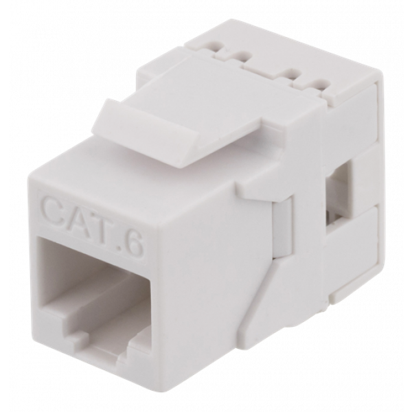 DELTACO Cat6 Keystone-uttag, LSA/110-terminering, plast, 180, vit MD-118