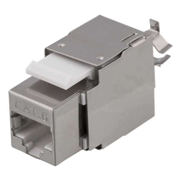 DELTACO Cat6 skärmat Keystone-uttag, LSA/110-terminering, plast, 180, MD-119