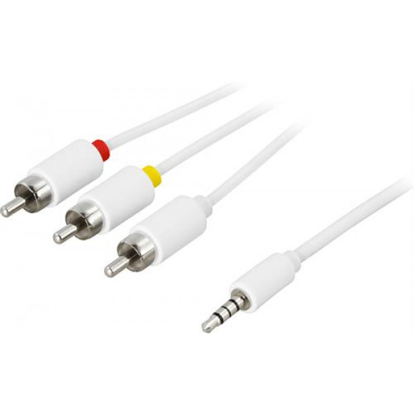 Kabel 1x3.5mm ha - 3xRCA ha (3m).