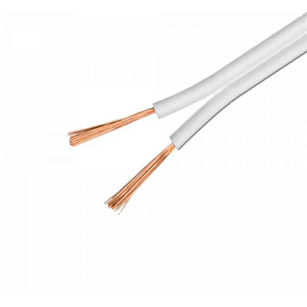 DELTACO högtalarkabel, 2x1,5mm2, okontakterad, ren koppar, 100m, vit MM-291