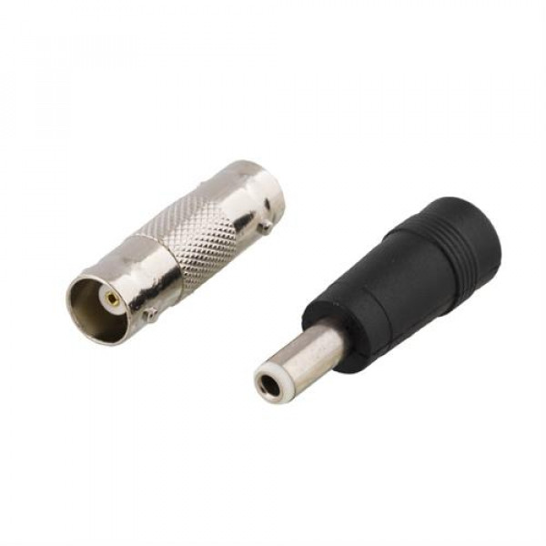 DELTACO koaxialkabel BNC och ström, BNC ha -ha, 2,1mm, 35m, svart