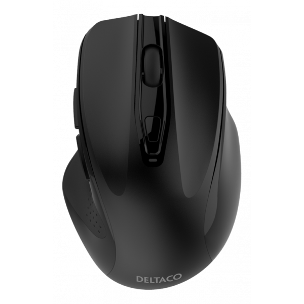 DELTACO Wireless office silent mouse, ergonomic shape, USB rec MS-802