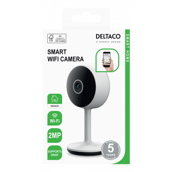 DELTACO SMART HOME WiFi-kamera med rörelsedetektion och 2-vägs ljud, 2 Mini 11s