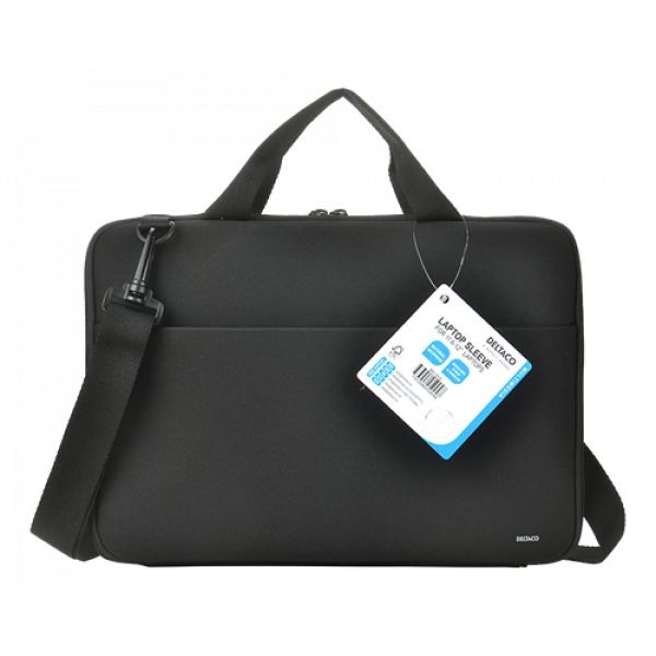 DELTACO Neoprene Laptop Sleeve 11,6-12" handles, shoulder strap, black NV-510