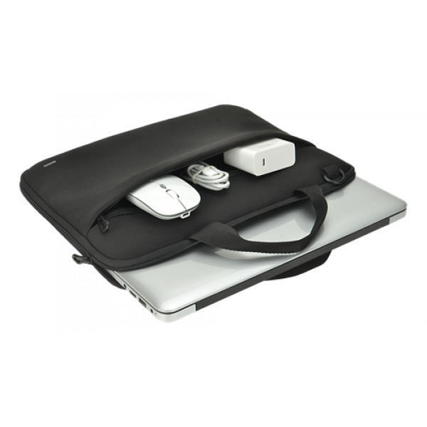 DELTACO Neoprene Laptop Sleeve 11,6-12" handles, shoulder strap, black NV-510